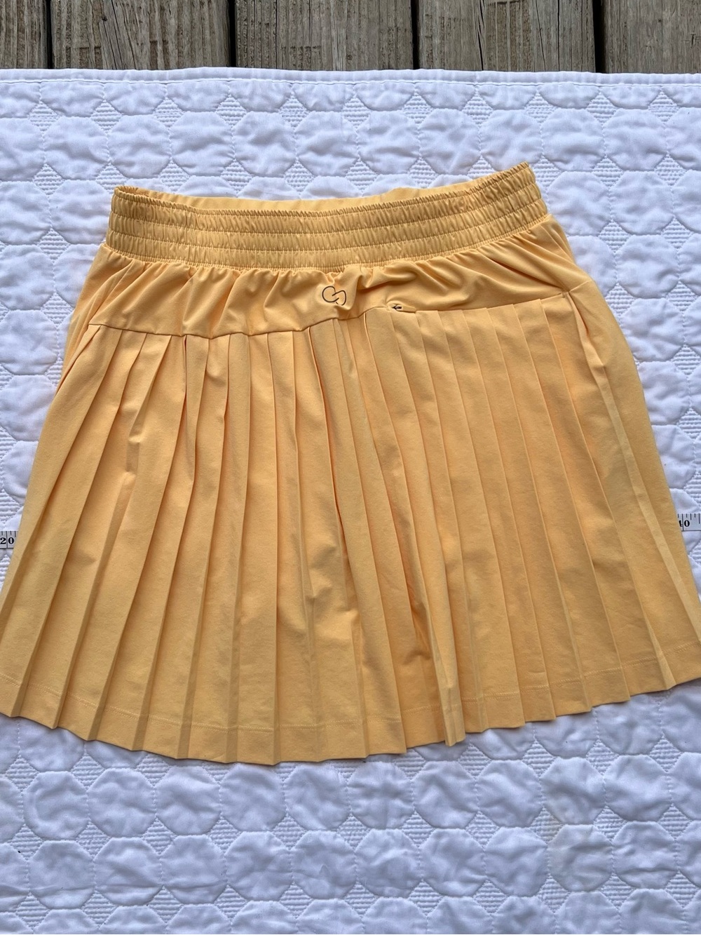 CALIA ACE PLEATED BACK GOLF SKORT 16” -
ORANGE YELLOW - Womens XS - Picture 2 of 9
